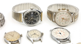 MECHANICAL STEEL CASE WRISTWATCHES FOR PARTS OR REPAIR