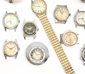 MECHANICAL STEEL CASE WRISTWATCHES FOR PARTS OR REPAIR