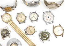 MECHANICAL STEEL CASE WRISTWATCHES FOR PARTS OR REPAIR