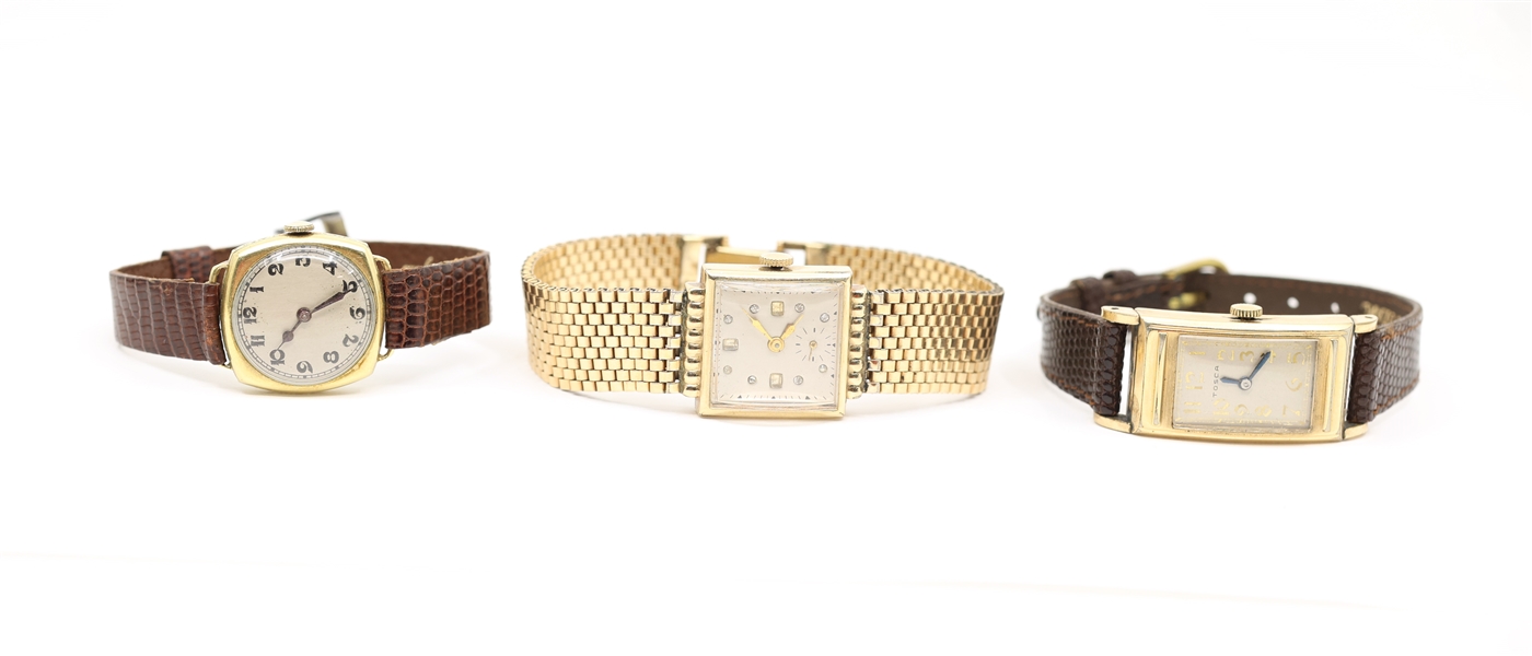 GOLD-FILLED CASE MECHANICAL WRISTWATCHES