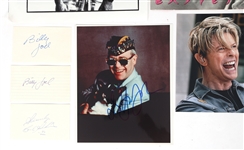 ROCK MUSICIAN AUTOGRAPHS - JOEL, JOHN, BOWIE, & STING