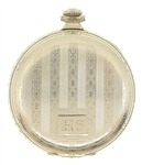 MEN'S ILLINOIS WHITE GOLD-FILLED CASE POCKET WATCH