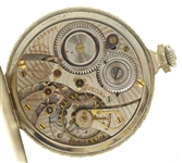 MEN'S ILLINOIS WHITE GOLD-FILLED CASE POCKET WATCH