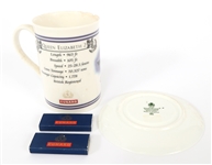 QUEEN ELIZABETH 2 SHIP ITEMS AND COMMEMORATIVE DISHES