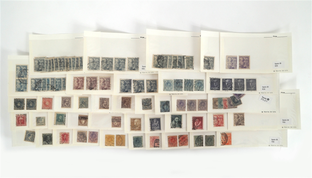 20th C. LOOSE POSTAGE STAMPS FROM SPAIN