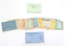 EARLY 20TH C RAILROAD TICKETS AND EMPLOYEE COUPONS