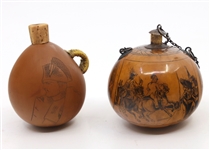 19TH C. CARVED GOURD SNUFF BOTTLES