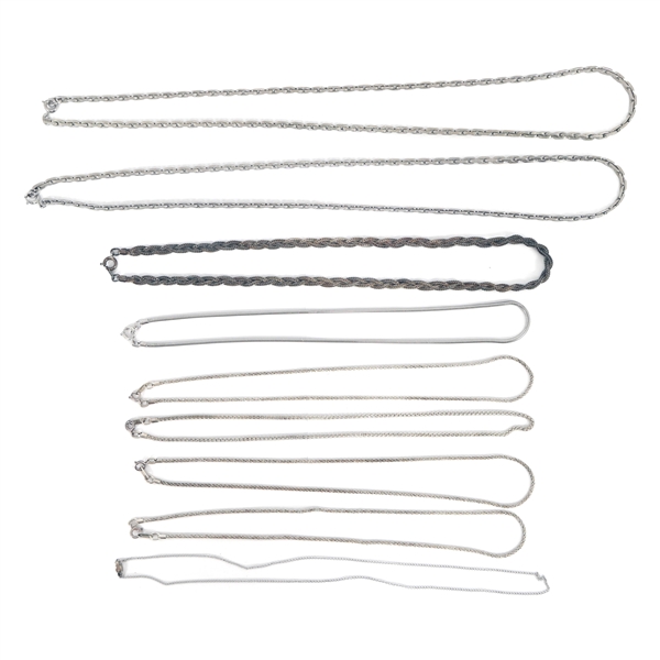 STERLING SILVER CHAIN NECKLACES