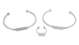 STERLING SILVER BRACELETS & RING