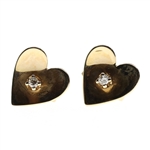 14K YELLOW GOLD DIAMOND STUD EARRINGS - 5 PAIRS