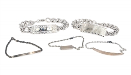 STERLING SILVER BAR BRACELETS