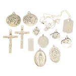 STERLING SILVER PENDANTS, CUFF LINKS, & NECKLACE