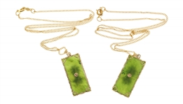 GOLD-TONE JADE JEWELRY