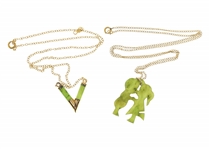 GOLD-TONE JADE JEWELRY