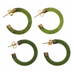 GOLD-TONE JADE JEWELRY