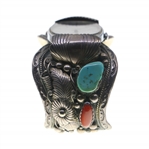 STERLING SILVER MORTY JOHNSON BELT BUCKLE & WATCH CUFF
