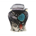 STERLING SILVER MORTY JOHNSON BELT BUCKLE & WATCH CUFF