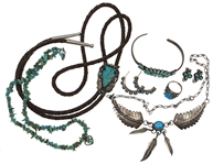 STERLING SILVER TURQUOISE JEWELRY