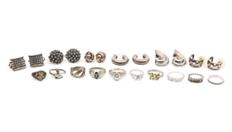 STERLING SILVER EARRINGS & RINGS