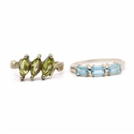 STERLING SILVER EARRINGS & RINGS