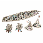STERLING SILVER EARRINGS & BRACELET