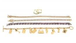 STERLING SILVER EARRINGS & BRACELETS