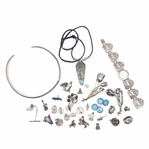 STERLING SILVER JEWELRY, PINS, & CHARMS