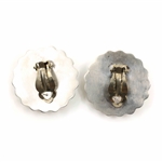 STERLING SILVER TAXCO EARRINGS, BROOCH, & PILL BOX