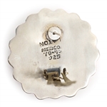 STERLING SILVER TAXCO EARRINGS, BROOCH, & PILL BOX