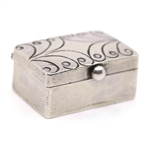 STERLING SILVER TAXCO EARRINGS, BROOCH, & PILL BOX