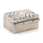 STERLING SILVER TAXCO EARRINGS, BROOCH, & PILL BOX