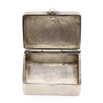 STERLING SILVER TAXCO EARRINGS, BROOCH, & PILL BOX