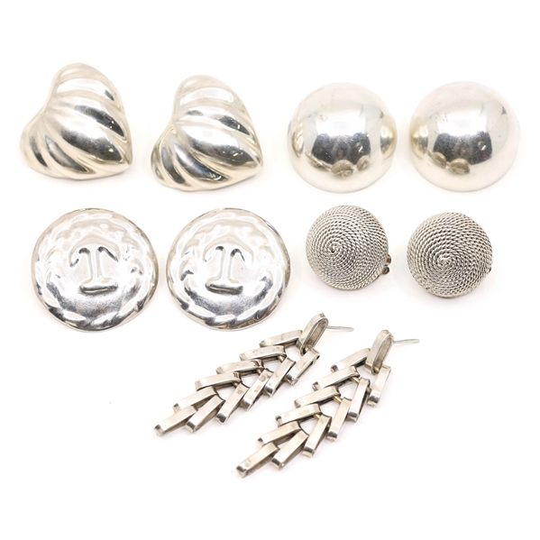 STERLING SILVER TAXCO EARRINGS - PIERCED & CLIP-ON