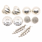 STERLING SILVER TAXCO EARRINGS - PIERCED & CLIP-ON