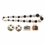 STERLING SILVER TAXCO PENDANTS, EARRINGS, & NECKLACE