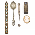.800 SILVER WOMENS ACCESSORIES & .875 SILVER SPOON