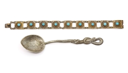 .800 SILVER WOMENS ACCESSORIES & .875 SILVER SPOON