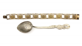 .800 SILVER WOMENS ACCESSORIES & .875 SILVER SPOON