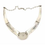 STERLING SILVER DELBERT DELGARITO SIGNED ONYX NECKLACE