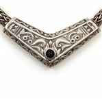STERLING SILVER DEWA ARIMBAWA ONYX FASHION NECKLACE