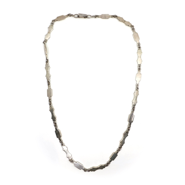 .900 SILVER A. BELGIORNO T-27 FANCY-LINK CHAIN NECKLACE
