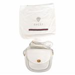 GUCCI WHITE MONOGRAMMED CROSSBODY PURSE