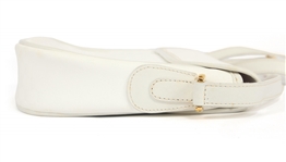 GUCCI WHITE MONOGRAMMED CROSSBODY PURSE