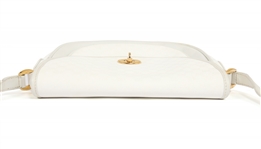 GUCCI WHITE MONOGRAMMED CROSSBODY PURSE