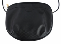 GUCCI BLACK MONOGRAMMED CROSSBODY PURSE