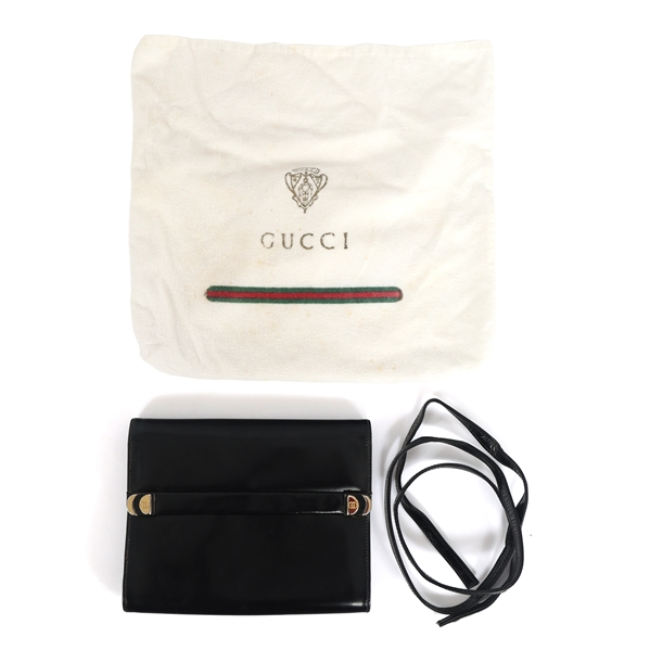 GUCCI BLACK CLUTCH / SHOULDER BAG