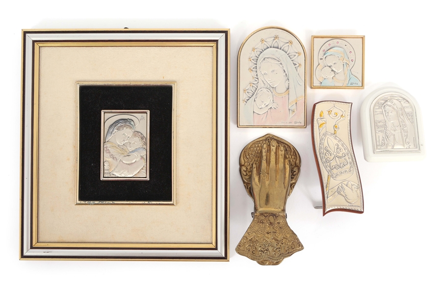 RELIGIOUS DECOR & BRASS MAIL CLIP