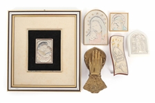 RELIGIOUS DECOR & BRASS MAIL CLIP