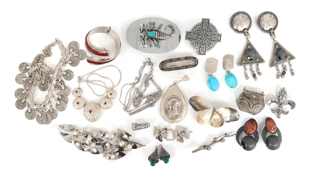 SILVER-TONE COSTUME JEWELRY