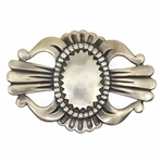 STERLING SILVER BUFFALO DANCER BELT BUCKLE